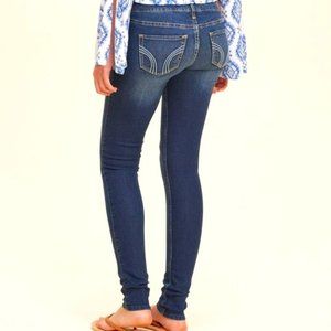 Hollister low rise, medium wash jeans. 3R
